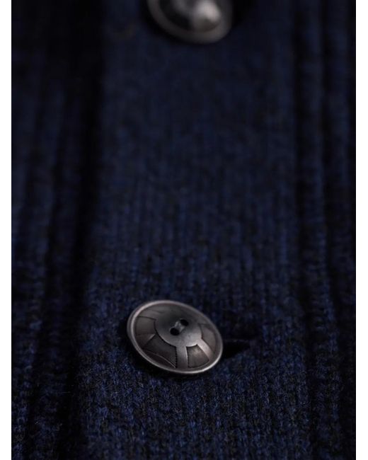 RRL Blue Shawl-Collar Cardigan for men