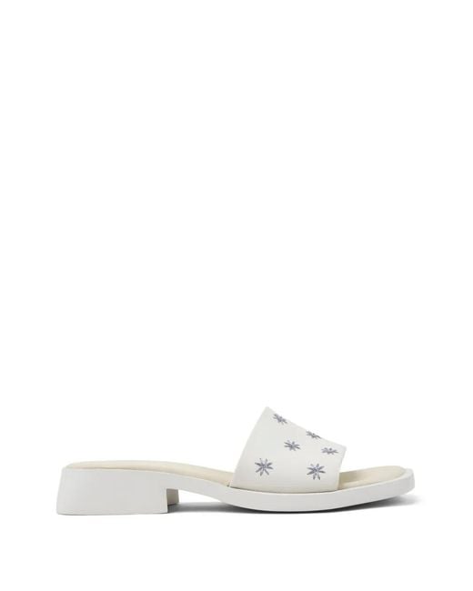 Camper White Dana Sandals
