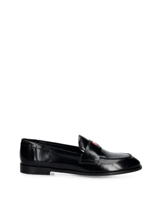 JONAK PARIS Black Donjuan Heart-Motif Loafers