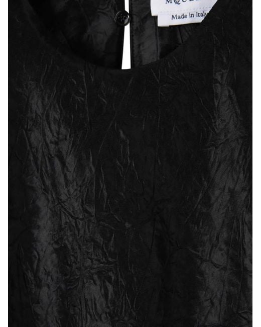 Alexander McQueen Black Draped Armhole Top