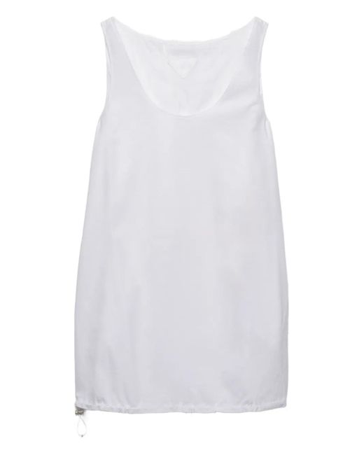 Prada White Re-Nylon Reversible Mini Dress