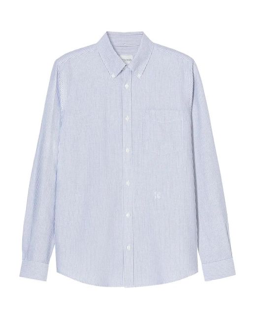 Closed White Striped Button-Down Shirt for men