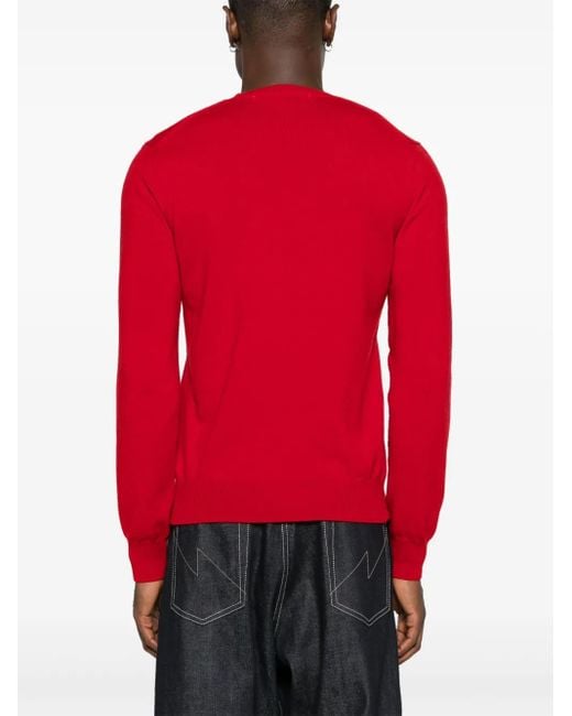 COMME DES GARÇONS PLAY Red Pullover Mit Herz-Patch