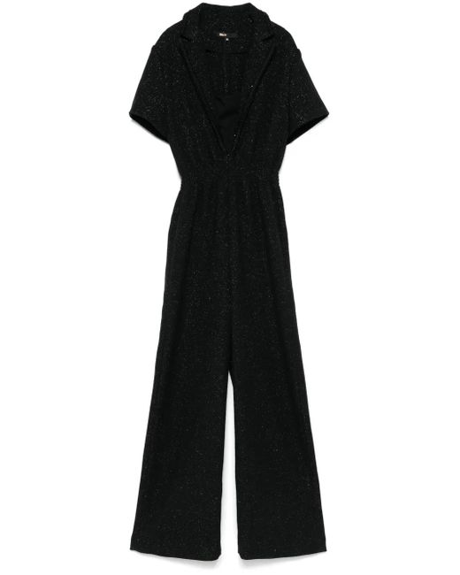Maje Black Tweed Jumpsuit