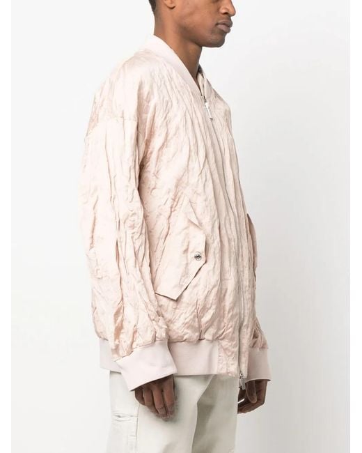 DSquared² Pink Crinkled-Effect Cotton Jacket for men