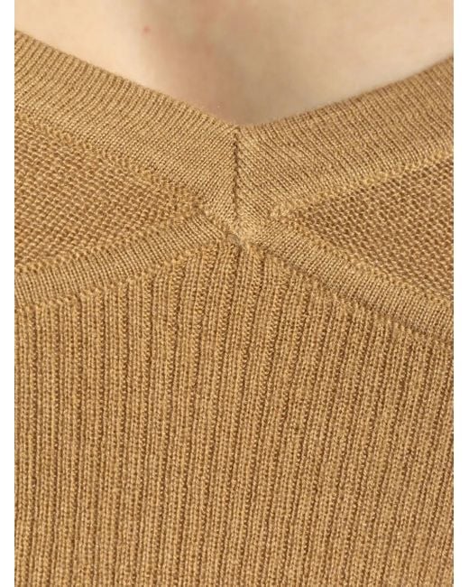 Max Mara Brown Sleeveless Knitted Top
