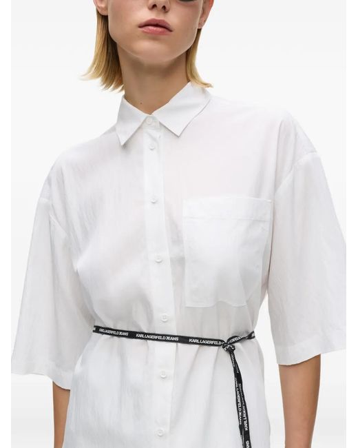 Karl Lagerfeld White Short-Sleeves Shirts