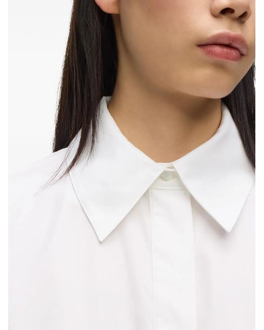 karl lagerfeld white shirt dress Karl Lagerfeld Cotton Corset-style Mini Shirt Dress