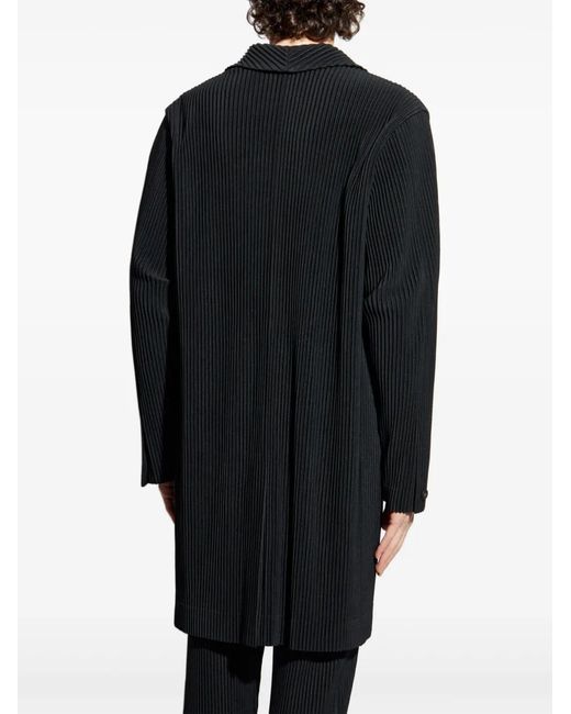 Homme Plissé Issey Miyake Black Pleated Coat for men