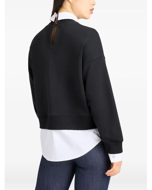 Sudadera Justina con detalles de cristal Cinq À Sept de color Black