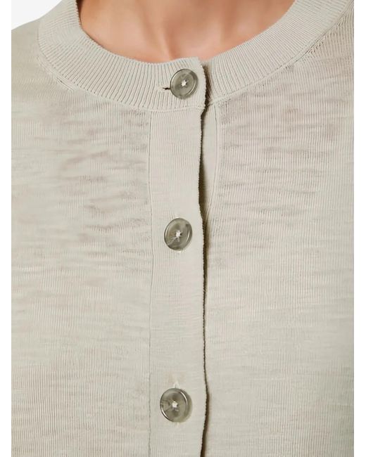 Marc O' Polo White Button-Up Knitted Cardigan