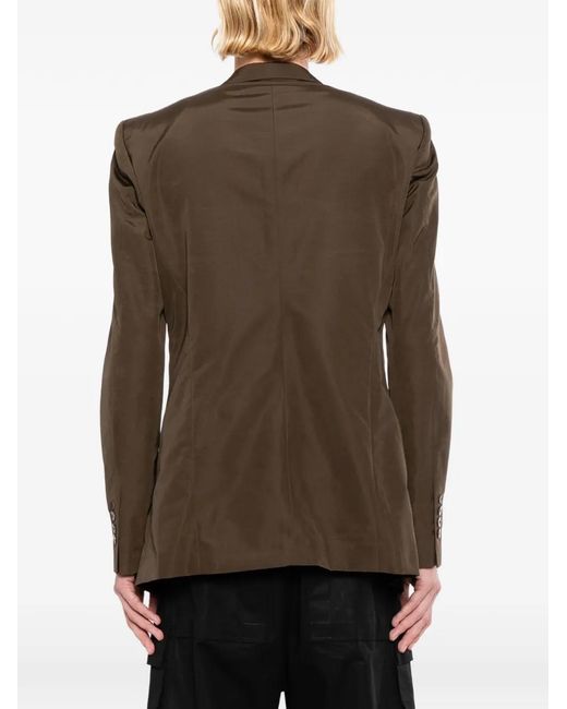 Julius Brown Blazer Boutonné À Col V for men