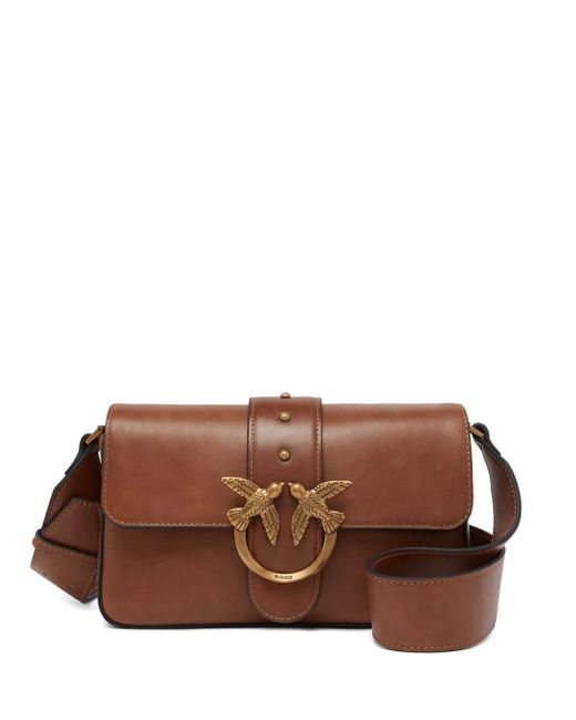 Pinko Brown Love One Crossbody Bag