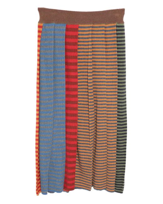 Striped pleated skirt YANYAN KNITS de color Orange