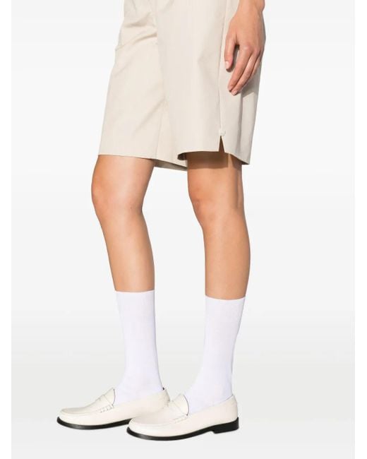 Thom Browne Natural High-Waisted Tailored Shorts