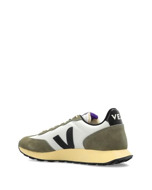 Veja Green V-Logo Suede Trainers for men
