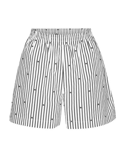 ROTATE BIRGER CHRISTENSEN White Gestreifte Shorts