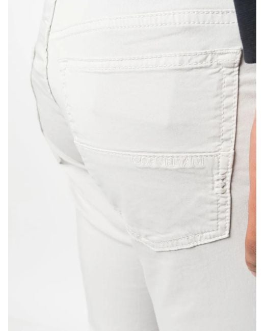 Corneliani White Low-Rise Skinny Trousers for men