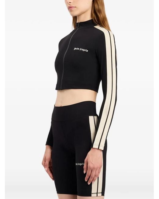 Palm Angels Black Logo Stripe Sweatshirt