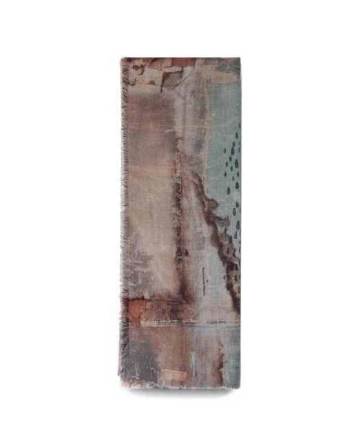 Pierre Louis Mascia Brown Euclide/S Frayed Wool Scarf