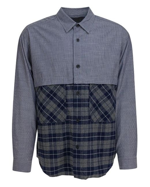 Comme des Garçons Blue Chest-Pocket Shirt for men