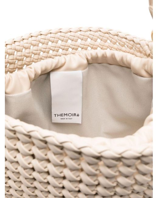 THEMOIRÈ White Phoebe Knotted Shoulder Bag
