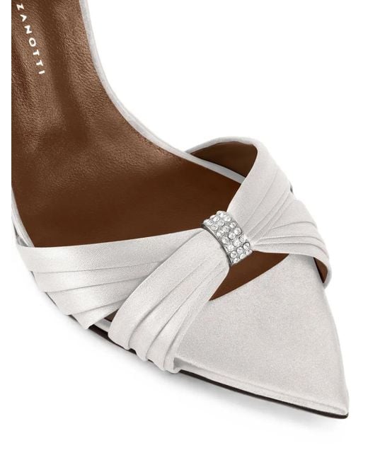 Giuseppe Zanotti White Lumière Mules 90