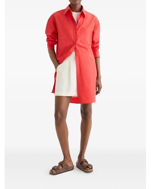 Twp Red Big Joe Shirt Mini Dress