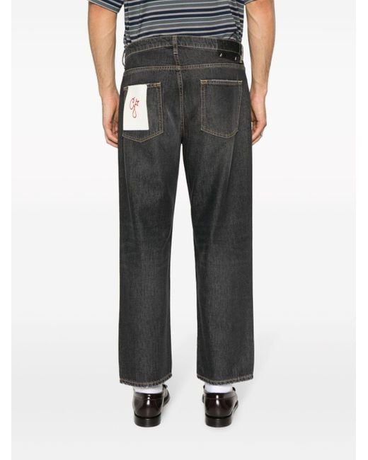 Jeans crop con applicazione di Golden Goose Deluxe Brand in Gray da Uomo