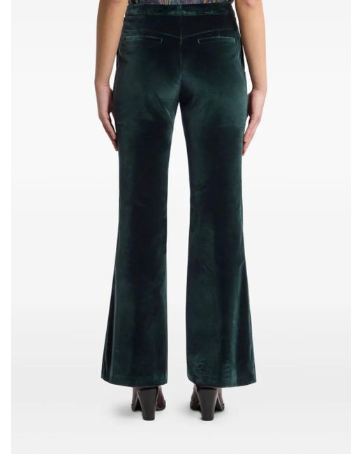 Etro ベルベット フレアパンツ Blue