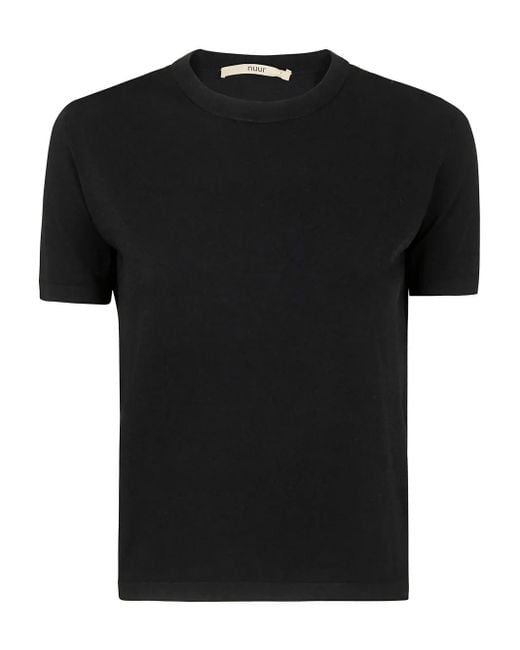 Nuur Black Crew-Neck T-Shirt