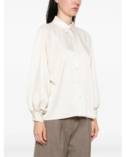 Dixie White Raglan-Sleeve Shirt