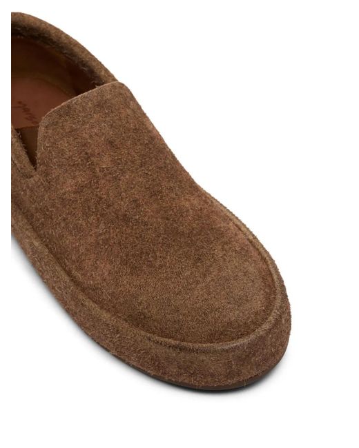 Marsèll Brown Cassapelle Wool Round-Toe Loafers for men