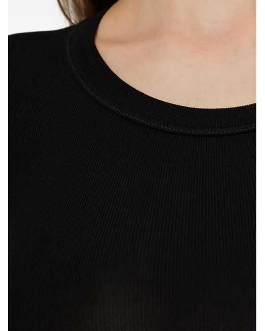 DSquared² Black Ribbed-Knit Bodysuit