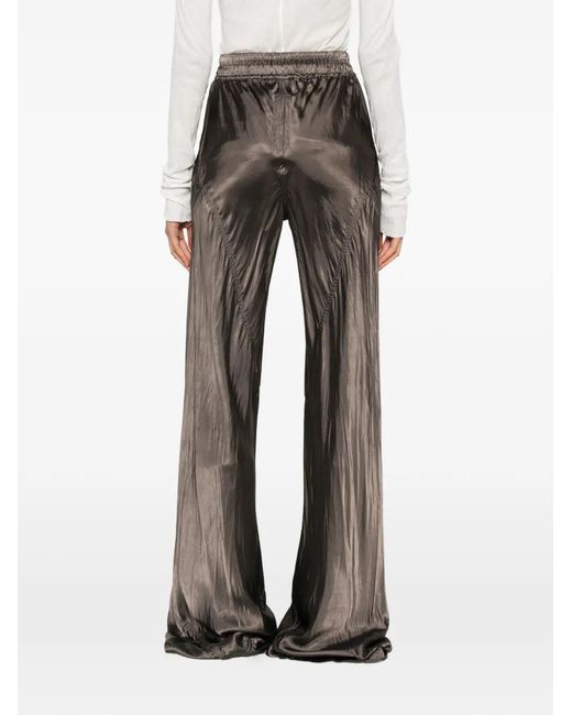 Rick Owens Brown Drawstring Panelled Trousers