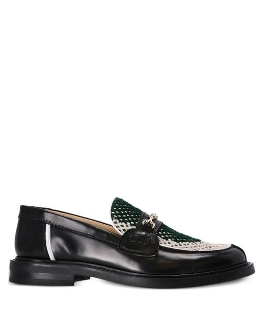 Filling Pieces Black Mocassins En Maille Ajourée for men