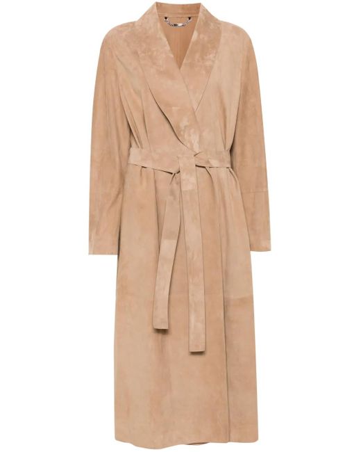 Fendi Natural Suede Coat