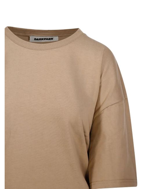 DARKPARK Natural T-Shirt Mit Raffung