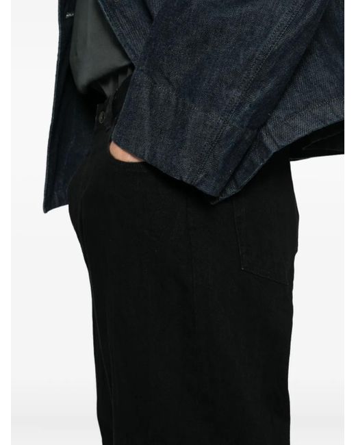 Studio Nicholson Black Seb Crinkle Denim Pants for men