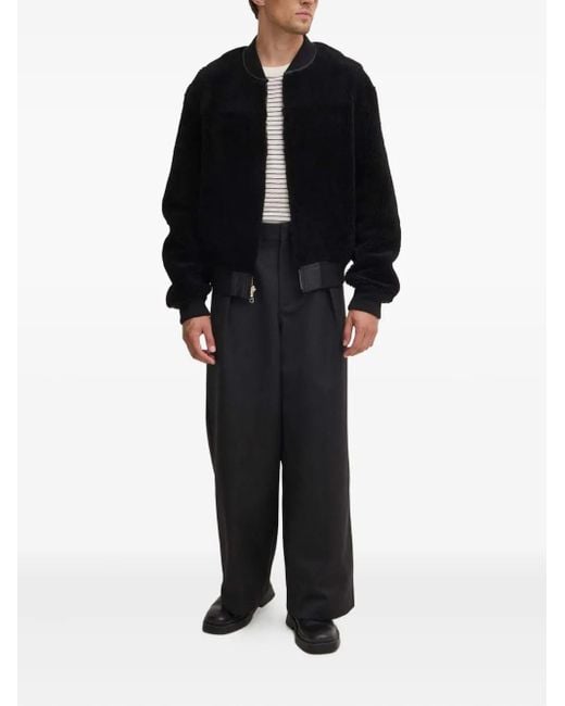 IRO Black Zip Bomber Jacket for men