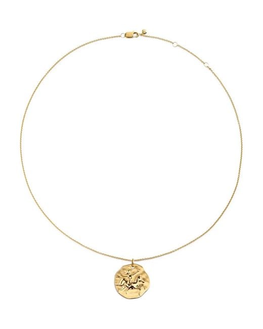 Monica Vinader White Gp Zodiac Sagittarius Necklace