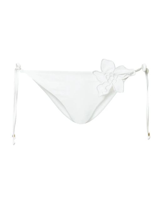 Twinset White Bikinihöschen Mit Blumenapplikation