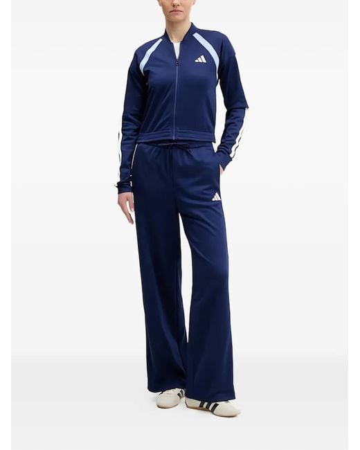 Adidas Blue Logo-Print Tracksuit Set