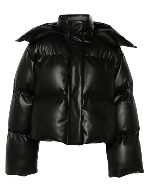 Stella McCartney アニマルフリーレザー パデッドジャケット Black