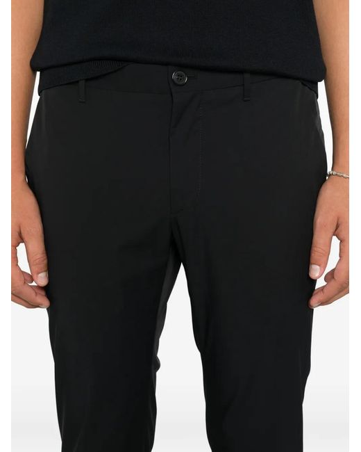 Incotex Black Elasticated-Waistband Trousers for men