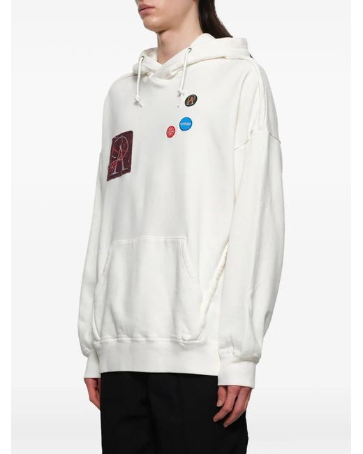 Sudadera Con Capucha Y Diseño Patchwork Undercover de hombre de color White