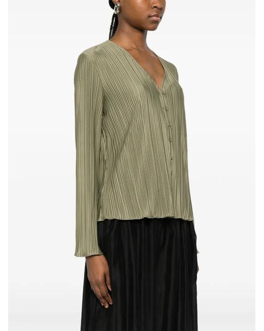 Samsøe & Samsøe Green Pleated Buttoned Shirt