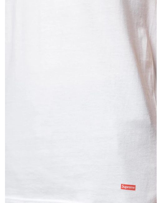 Supreme White Hanes Tagless T-Shirt Pack for men