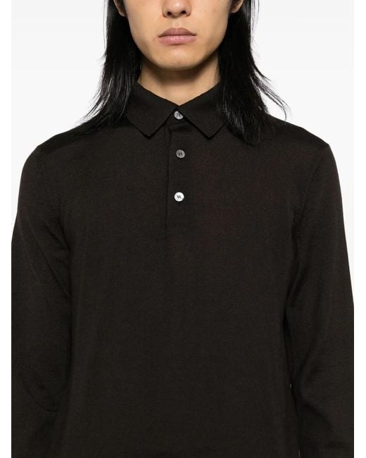 Zegna Black Cashseta Polo Shirt for men
