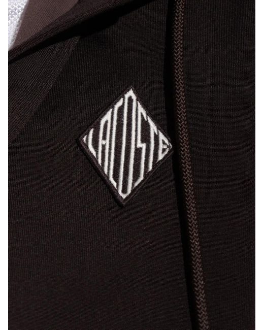 Lacoste Black Logo-Patch Hoodie